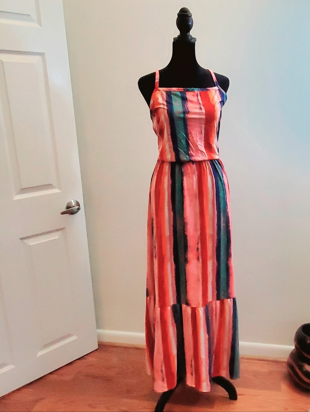 Colorful Striped Maxi Dress